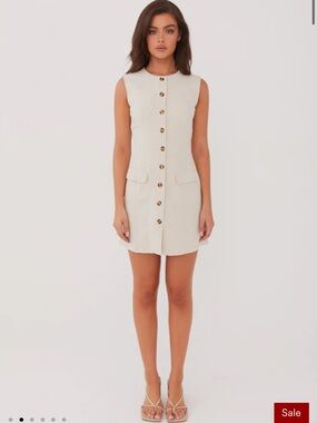 Pepper mayo linen mini dress